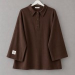 Polo Yaka Süprem Sweatshirt Kahverengi