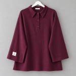 Polo Yaka Süprem Sweatshirt Bordo