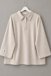 Polo Yaka Süprem Sweatshirt Bej