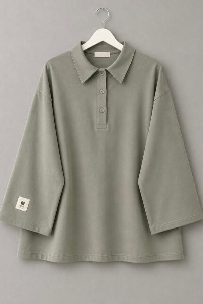 Polo Yaka Süprem Sweatshirt Yeşil