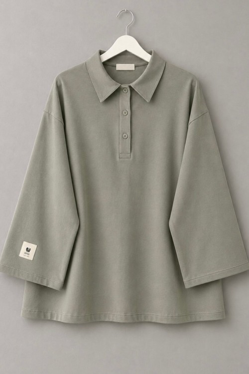 Polo Yaka Süprem Sweatshirt Yeşil