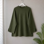 Yırtmaç Detaylı Süprem Sweatshirt Haki