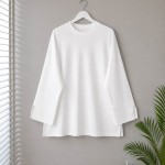 Yırtmaç Detaylı Süprem Sweatshirt Beyaz