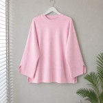 Yırtmaç Detaylı Süprem Sweatshirt Pembe