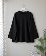Yırtmaç Detaylı Süprem Sweatshirt Siyah