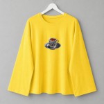Fincan Baskılı Penye Sweatshirt  Sarı