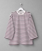 Bisiklet Yaka Çizgili Sweatshirt Bordo