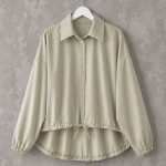 Oversize Büzgülü Gömlek Çağla Yeşili