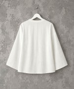  Nakış Detaylı Oversize Keten Kimono Ekru