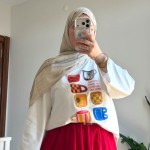 Prive Baskılı Bluz Kahverengi