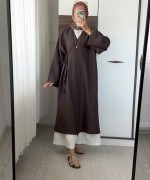 Cupra Like Kimono Kahverengi