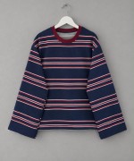 İki İplik Çizgili Sweatshirt Lacivert