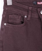 Dikişsiz Paça Mom Fit Kot Pantolon Kahverengi