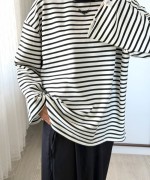 Çizgili Oysho Sweatshirt Siyah