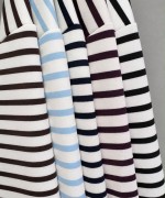 Polo Yaka Çizgili Salaş Sweatshirt Lacivert