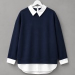 Gömlek Garnili Sweatshirt Lacivert