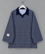 Selanik Çizgili Sweatshirt Haki