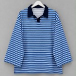 Selanik Çizgili Sweatshirt Mavi