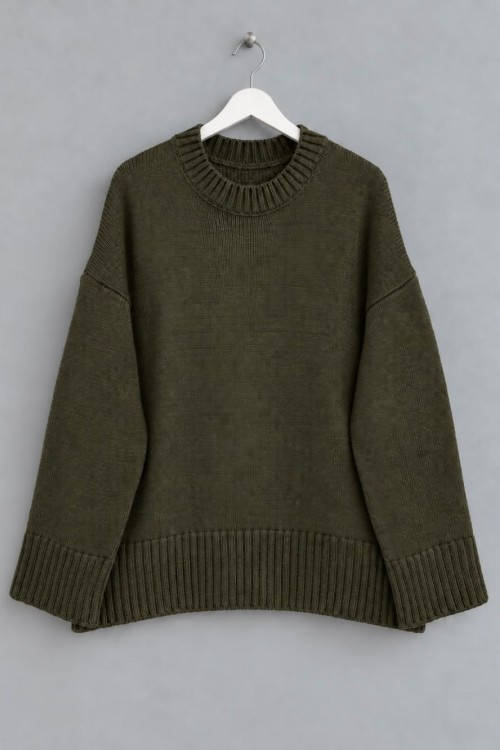 Oversize Pinterest Kazak Yeşil