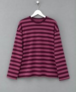 Çizgili Sweatshirt Mürdüm