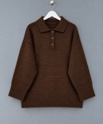 Polo Yaka Pinterest Kazak Kahverengi